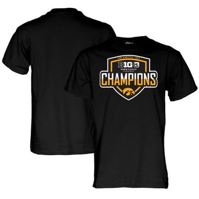 Unisex Blue 84 Black Iowa Hawkeyes 2023 Big Ten Women's Soccer Conference Tournament Champions Locker Room T-Shirt