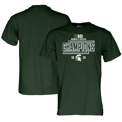 Unisex Blue 84 Green Michigan State Spartans 2023 Big Ten Women's Soccer Regular Season Champions Locker Room T-Shirt