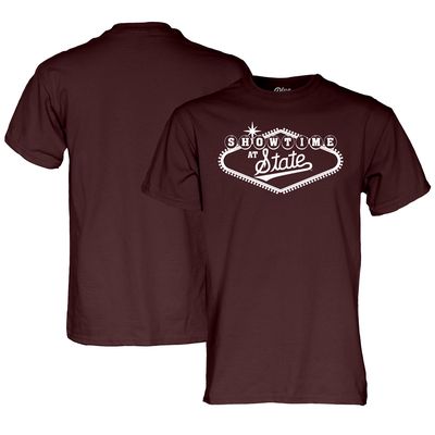 Unisex Blue 84 Maroon Mississippi State Bulldogs Showtime At State T-Shirt