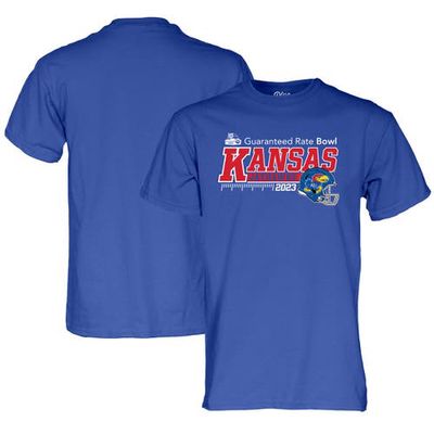 Unisex Blue 84 Royal Kansas Jayhawks 2023 Guaranteed Rate Bowl T-Shirt