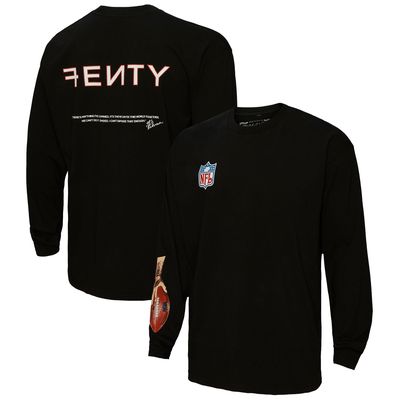 Unisex FENTY for Mitchell & Ness Black Super Bowl LVII Icon Long Sleeve T-Shirt