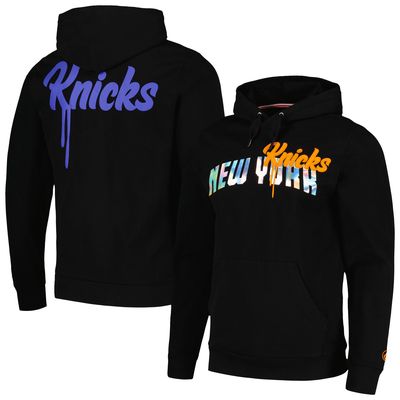 Unisex FISLL Black New York Knicks Reflective Metallic Pullover Hoodie