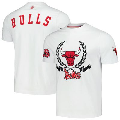 Unisex FISLL White Chicago Bulls Heritage Crest T-Shirt
