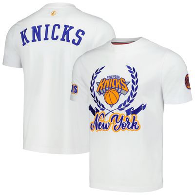 Unisex FISLL White New York Knicks Heritage Crest T-Shirt