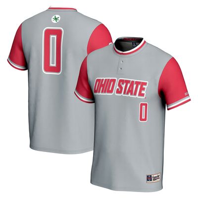 Unisex GameDay Greats #0 Gray Ohio State Buckeyes Lightweight Softball Jersey