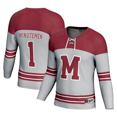 Unisex GameDay Greats #1 Gray UMass Minutemen Hockey Fashion Jersey