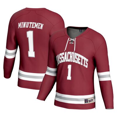 Unisex GameDay Greats #1 Maroon UMass Minutemen Hockey Fashion Jersey