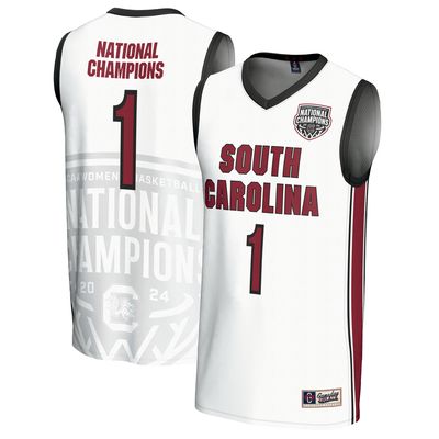 Unisex GameDay Greats White South Carolina Gamecocks 2024 NCAA Women's Basketball National Champions Lightweight Fashion Jersey