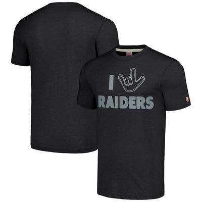 Unisex Homage Charcoal Las Vegas Raiders The NFL ASL Collection by Love Sign Tri-Blend T-Shirt