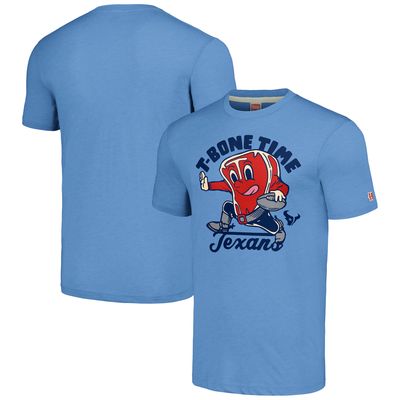 Unisex Homage Light Blue Houston Texans NFL x Guy Fieri's Flavortown Tri-Blend T-Shirt