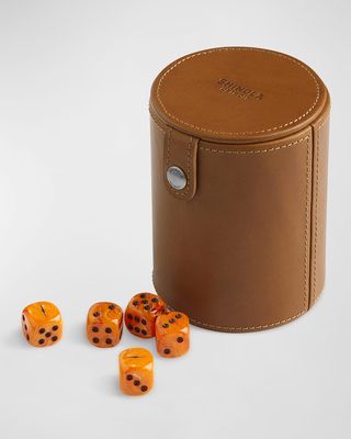 Unisex Leather Dice Cup w/ Dice