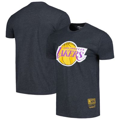 Unisex Mitchell & Ness Black Los Angeles Lakers Hardwood Classics MVP Throwback Logo T-Shirt