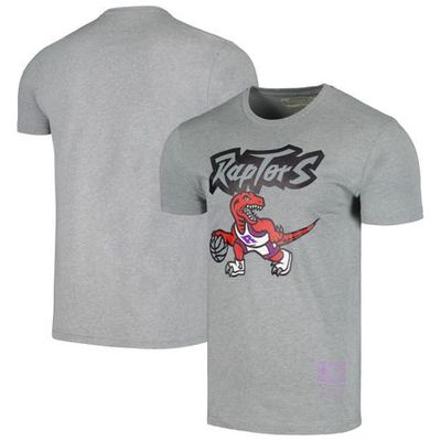 Unisex Mitchell & Ness Gray Toronto Raptors Hardwood Classics MVP Throwback Logo T-Shirt
