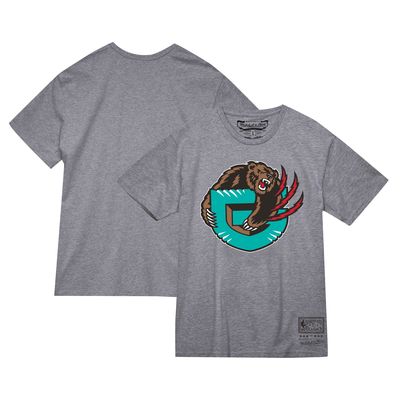 Unisex Mitchell & Ness Gray Vancouver Grizzlies Hardwood Classics MVP Throwback Logo T-Shirt