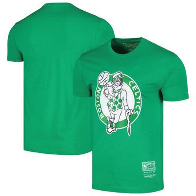 Unisex Mitchell & Ness Kelly Green Boston Celtics Hardwood Classics MVP Throwback Logo T-Shirt