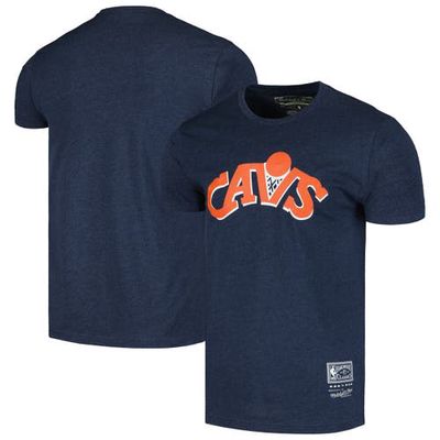 Unisex Mitchell & Ness Navy Cleveland Cavaliers Hardwood Classics MVP Throwback Logo T-Shirt
