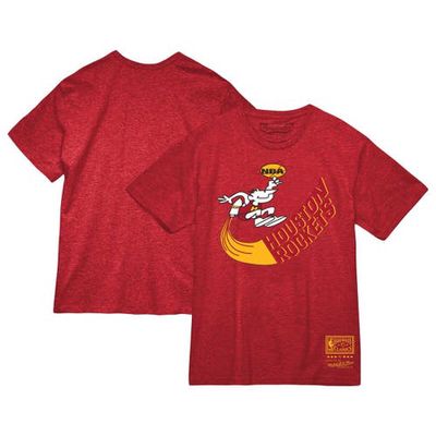 Unisex Mitchell & Ness Red Houston Rockets Hardwood Classics MVP Throwback Logo T-Shirt
