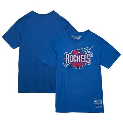 Unisex Mitchell & Ness Royal Houston Rockets Hardwood Classics MVP Throwback Logo T-Shirt