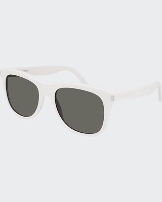 Unisex Over-004 Round Solid Acetate Sunglasses