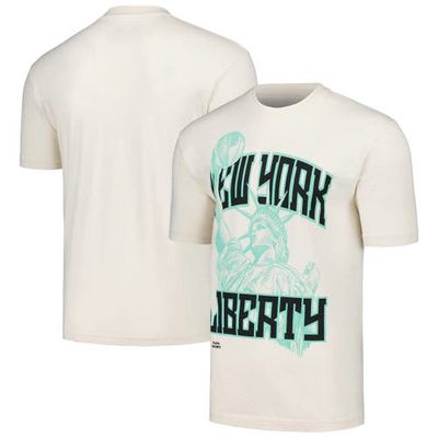 Unisex Playa Society Cream New York Liberty WNBA Vintage Wash T-Shirt
