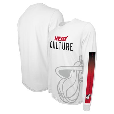 Unisex Stadium Essentials White Miami Heat 2023/24 City Edition Scoreboard Long Sleeve T-Shirt