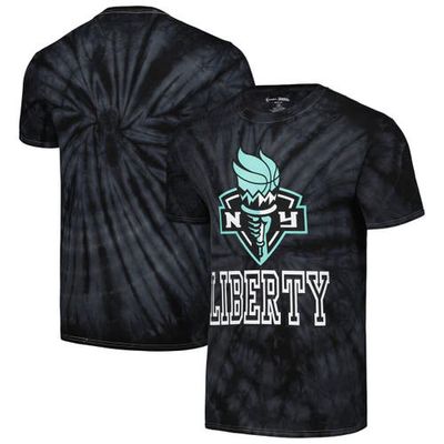 Unisex Stitches Black New York Liberty Tie-Dye Logo T-Shirt