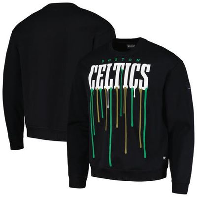 Unisex The Wild Collective Black Boston Celtics Drip Pullover Sweatshirt
