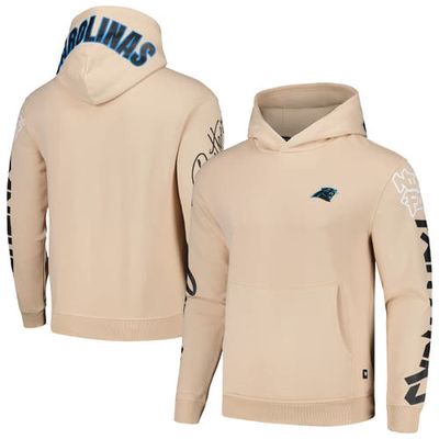 Unisex The Wild Collective Cream Carolina Panthers Heavy Block Pullover Hoodie in Natural