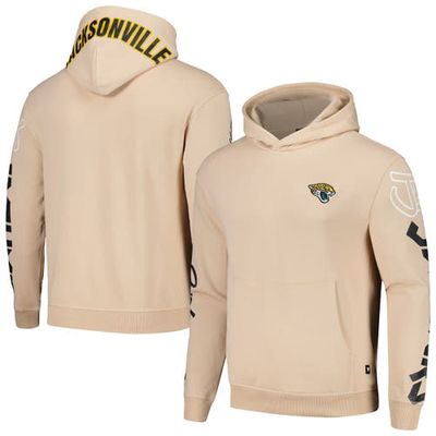 Unisex The Wild Collective Cream Jacksonville Jaguars Heavy Block Pullover Hoodie in Natural