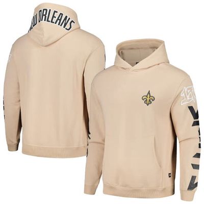 Unisex The Wild Collective Cream New Orleans Saints Heavy Block Pullover Hoodie in Natural