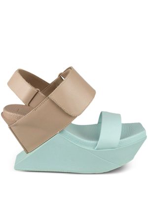 United Nude Delta Wedge leather sandals - Blue