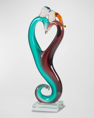 Unity Heart Art Glass Sculpture