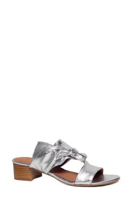 Unity in Diversity Bonita 25 Block Heel Sandal in Silver