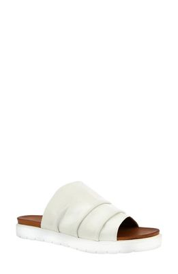 Unity in Diversity Ivy Slide Sandal in Leather White