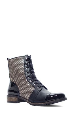 Unity in Diversity Liberty Elektra Lace-Up Boot in Paint It Black