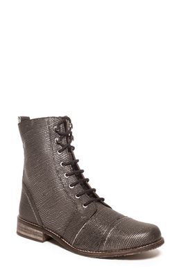 Unity in Diversity Liberty Organic Leather Combat Boot in Pull Pewter 