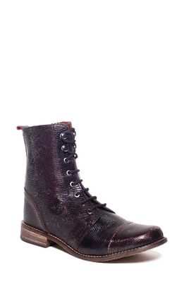 Unity in Diversity Liberty Organic Leather Combat Boot in Pull Red