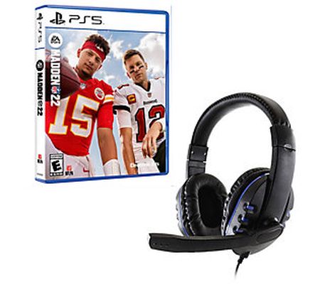 Universal Headset with Madden NFL 22 Game for P S5