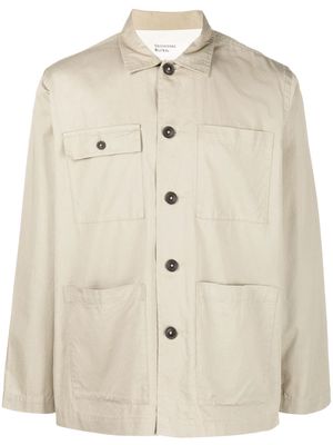Universal Works button-down fastening shirt jacket - Neutrals