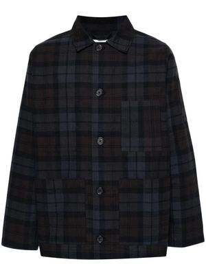 Universal Works check-pattern shirt jacket - Brown