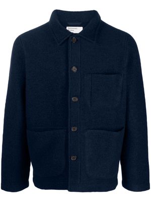 Universal Works knitted shirt jacket - Blue