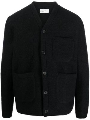 Universal Works patch-pocket wool-blend cardigan - Black