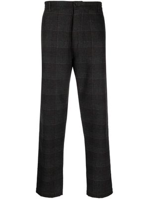 Universal Works plaid check-pattern knitted trousers - Grey