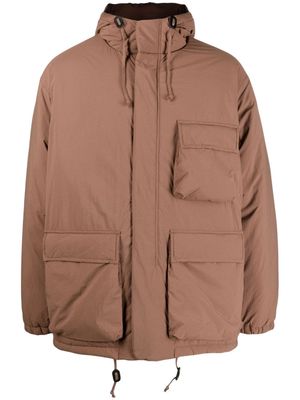 Universal Works Stayout hooded padded jacket - Brown