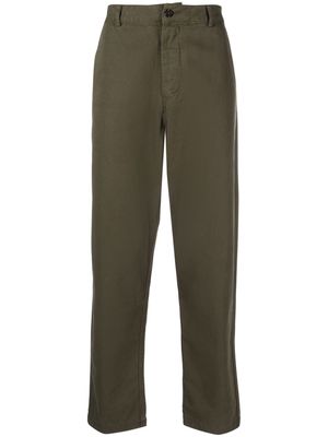 Universal Works straight-leg cotton chino trousers - Green