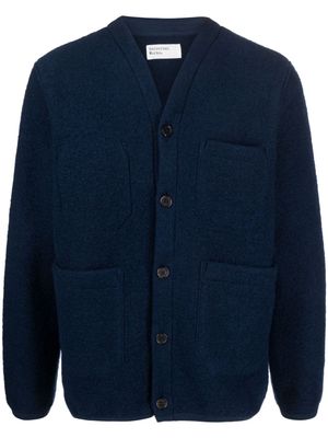 Universal Works V-neck knitted jacket - Blue