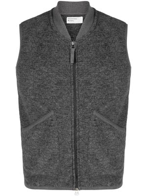 Universal Works zip-up fleece-texture waistcoat - Grey
