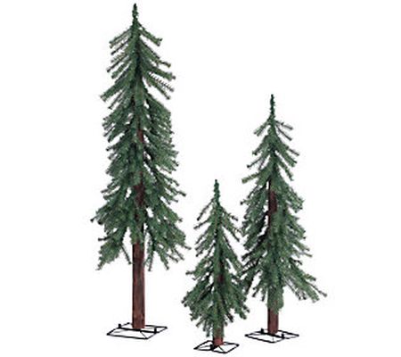 Unlit Alpine Trees, Set of 3