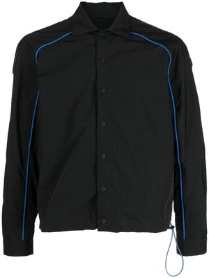 UNRAVEL PROJECT rear-logo print shirt jacket - Black