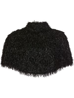 Unreal Fur Cape Verde cropped cape - Black